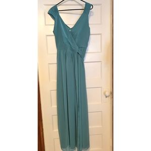 Bill Levkoff Teal Bridesmaid Dress